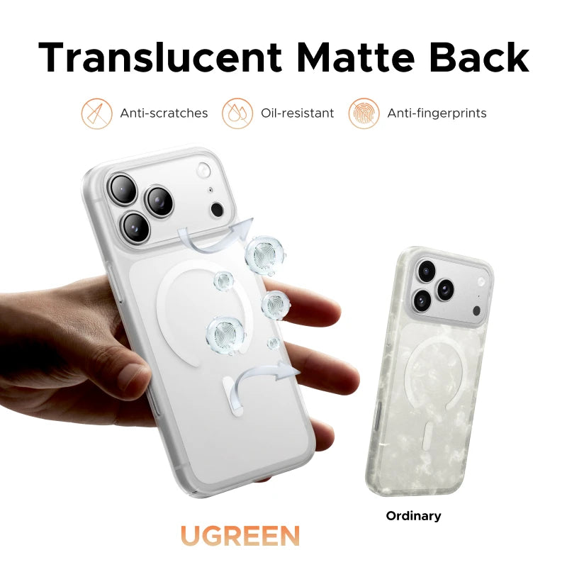 UGREEN Never Yellow Magnetic Case Only for iPhone 18 Pro Max 17 Pro Max Cases Shockproof Cover for Magsafe Macsafe Cases