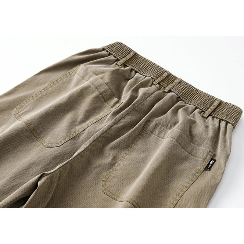 Summer Youth Lyocell Wide - Leg Loose Straight - Leg Trendy Casual Long Pants Men's Lightweight Long Pants