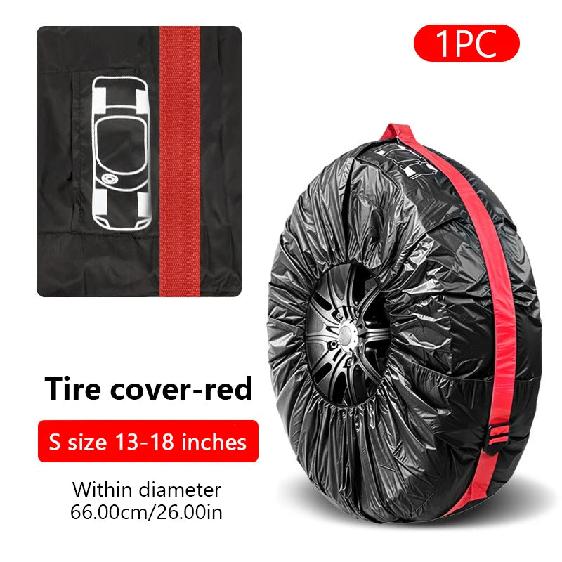 SEAMETAL 1pc Universal Car Spare Tire Covers Case Auto Wheel Tires Storage Bags Oxford Cloth Dust-proof Protector Car Accessorie
