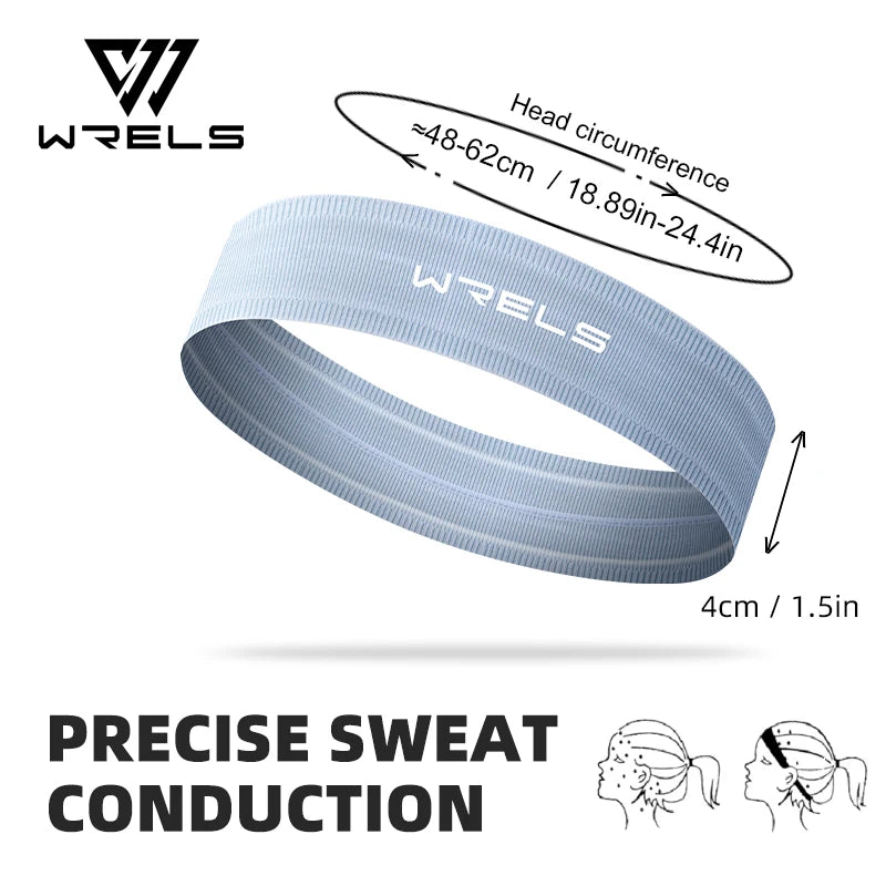 WRELS Sports Sweatband  Breathable Sweat Absorbent Headband Elastic Sweat Hair Band Soft Outdoor Sport Yoga Gym Fitness Headband