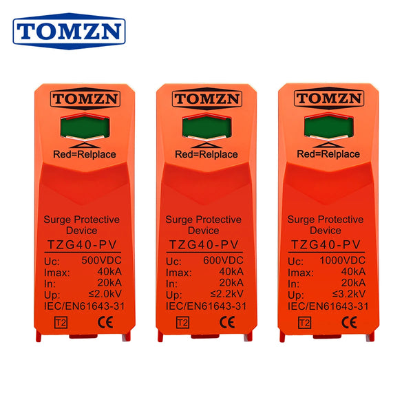 DC 500V 600V 800V 1000V Replaceable Replacement Cartridge Inserts for TOMZN DC OBO SPD 10-20kA 20-40kA 30-60kA
