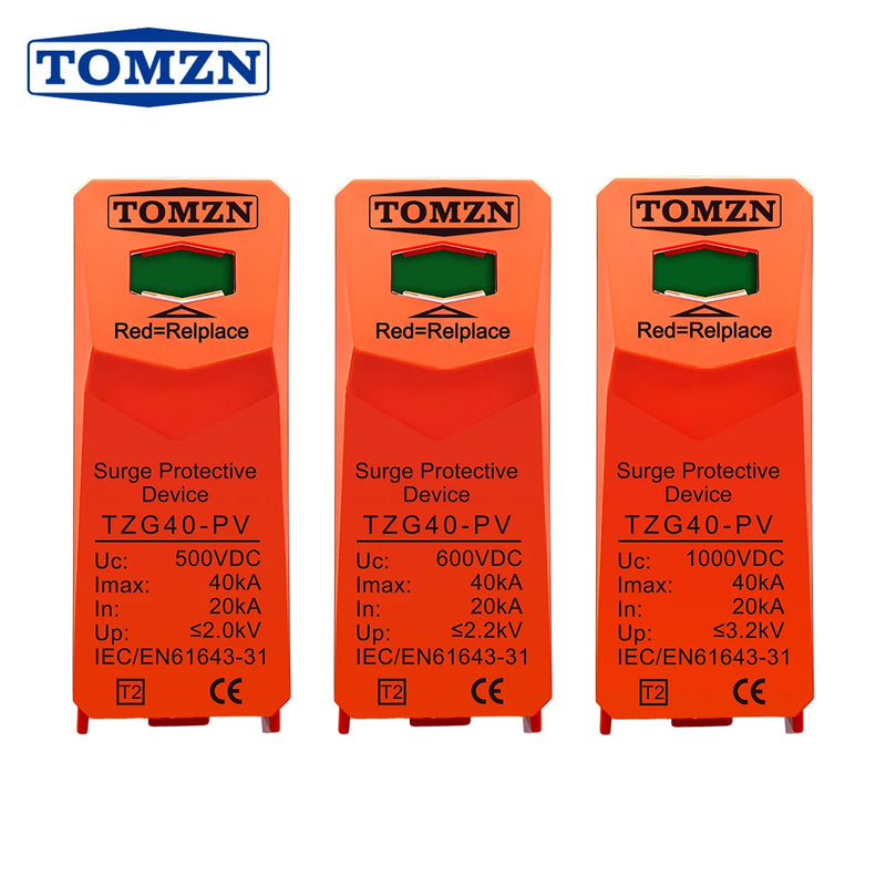 DC 500V 600V 800V 1000V Replaceable Replacement Cartridge Inserts for TOMZN DC OBO SPD 10-20kA 20-40kA 30-60kA