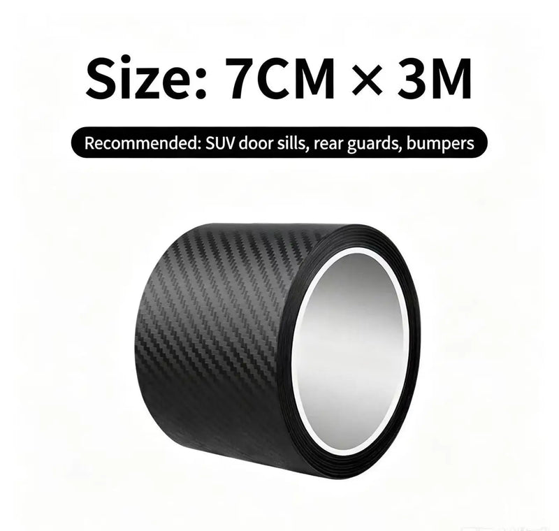 Universal Auto Door Threshold Anti-Scratch Film for Car Door Edge Protection with Carbon Fiber Texture and Bumper Guard