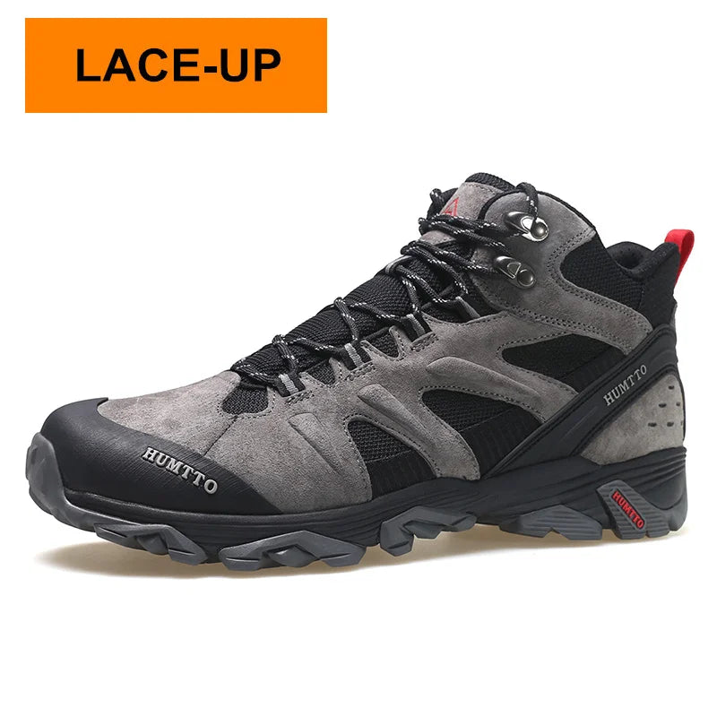 HUMTTO Waterproof Hiking Boots Mens Leather Outdoor Shoes for Men Sports Climbing Luxury Designer Trekking Hunting Male Sneakers