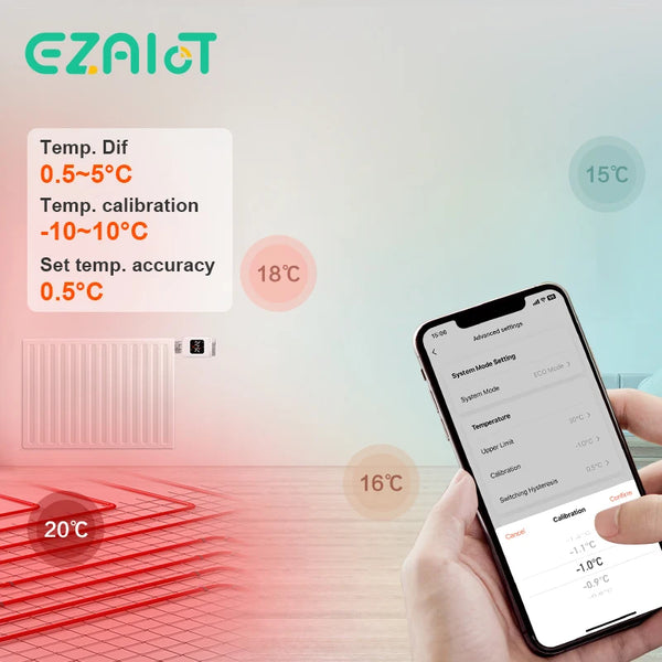 វ៉ាល់ កម្តៅ ឆ្លាតវៃ Tuya WiFi/Zigbee ឧបករណ៍ បញ្ជា សីតុណ្ហភាព ក្បាល កម្តៅ រ៉ាឌីយ៉ាទ័រ ដែល អាច សរសេរ កម្មវិធី បាន Alexa Google Home ដោយ ប្រើ សំឡេង