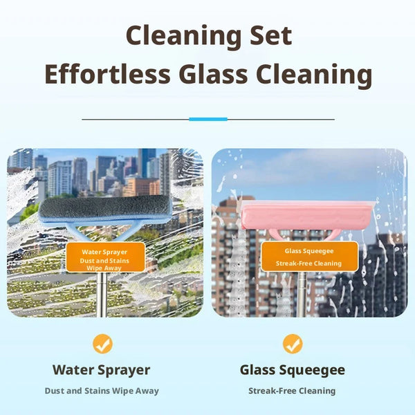 SEAMETAL Car Windshield Water Scraper Telescopic Automobile Window Glass Wiper Cleaning Brush for Car Cleaning Accessories