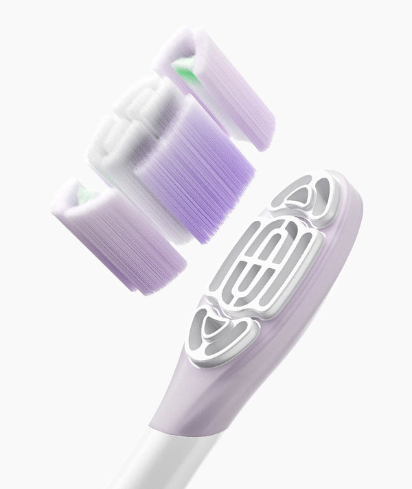 ក្បាលជំនួសច្រាសដុសធ្មេញ MIJIA Sonic-Sweep Pro (កញ្ចប់ 3) - ស្រូបយកឆក់ រំលឹកពណ៌អាហារ រចនាគ្មានទង់ដែង