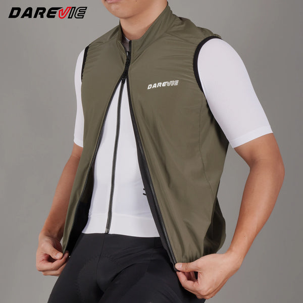 អាវកាក់ជិះកង់ DAREVIE សម្រាប់បុរស អាវកាក់ធន់នឹងខ្យល់ ស្រាល ទន់ ធន់នឹងការពាក់ សម្លៀកបំពាក់ជិះកង់បុរស Selfpack