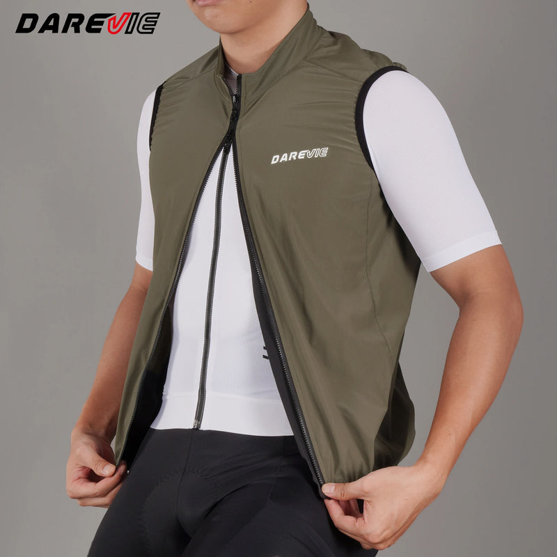 អាវកាក់ជិះកង់ DAREVIE សម្រាប់បុរស អាវកាក់ធន់នឹងខ្យល់ ស្រាល ទន់ ធន់នឹងការពាក់ សម្លៀកបំពាក់ជិះកង់បុរស Selfpack