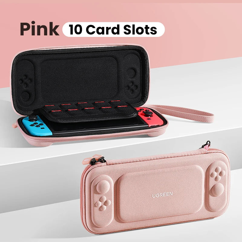 UGREEN Storage Bag Case for Nintendo Switch OLED Lite Accessories 10 Game Card Slots Protective Carrying Portable Travel Bag
