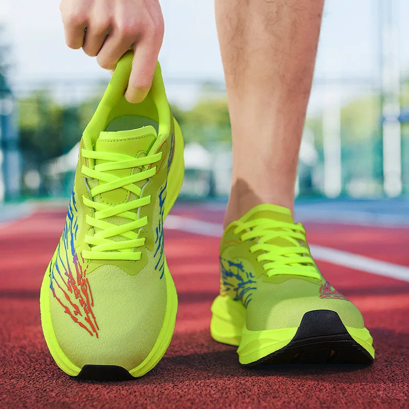 Men's casual speed sneakers spring summer soft sole comfort outdoor racing running shoes breathable light students sports shoes