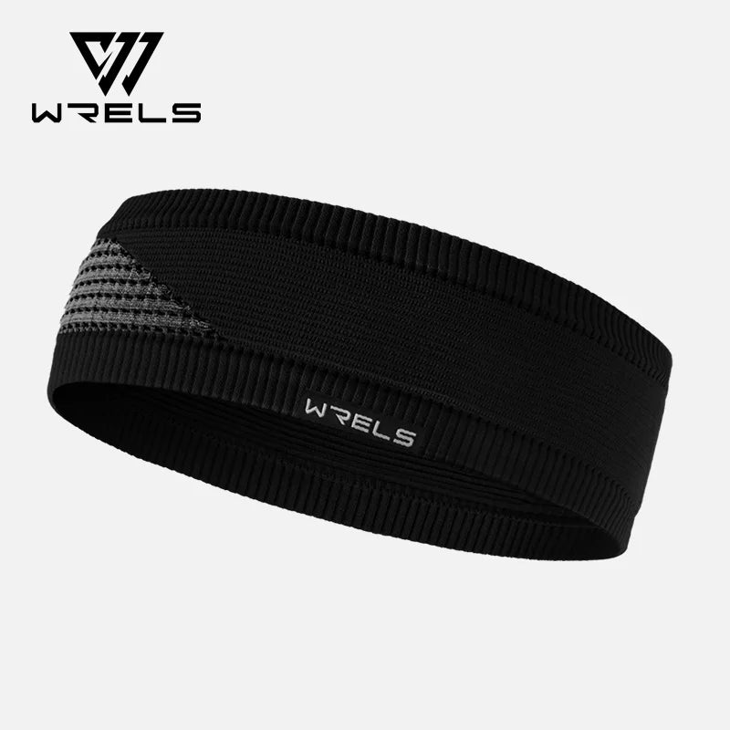 WRELS Sports Headband Breathable Sweatband U Shaped Groove Mesh Widen Hair Band Quick Dry Elastic Men Women Running Headband
