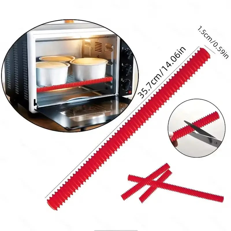 2pcs Pack Silicone Oven Rack Guards – Heat Resistant, Burn Prevention, 35.56 cm, for & RV Safety