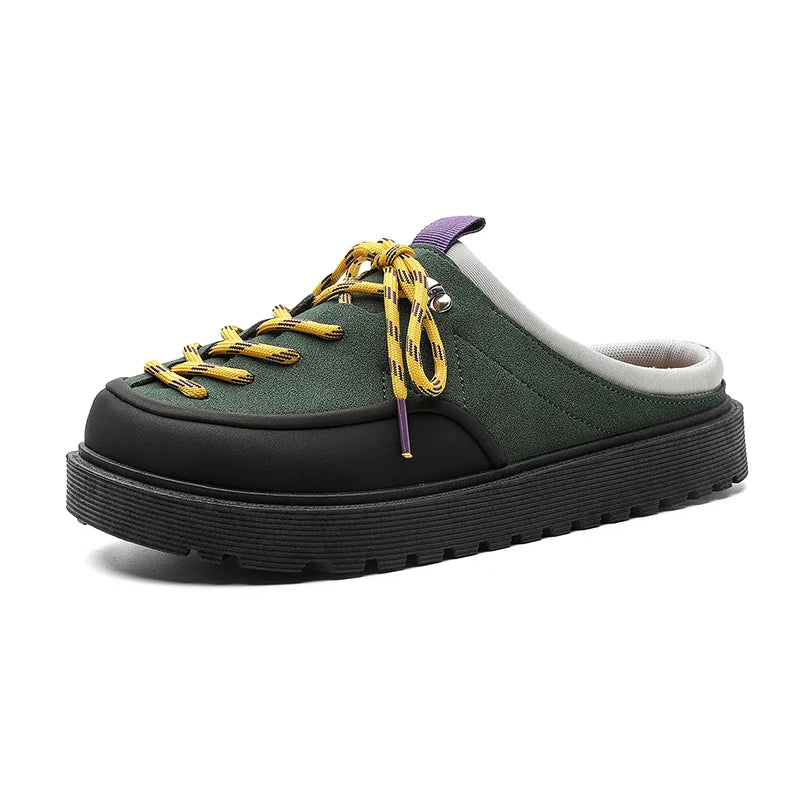 Men's Hiking Outdoor Casual Shoes Summer Soft Sole Anti-Slip City Walking Shoes Fashion Youth Comfort Sports Slip-On Slippers