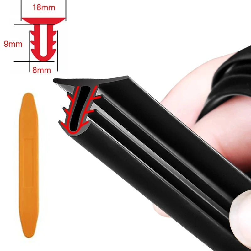 SEAMETAL 160cm Car Dashboard Sealing Strip Auto Interior Weatherstrip Noise Sound Insulation Rubber Seals Trim Car Accessories