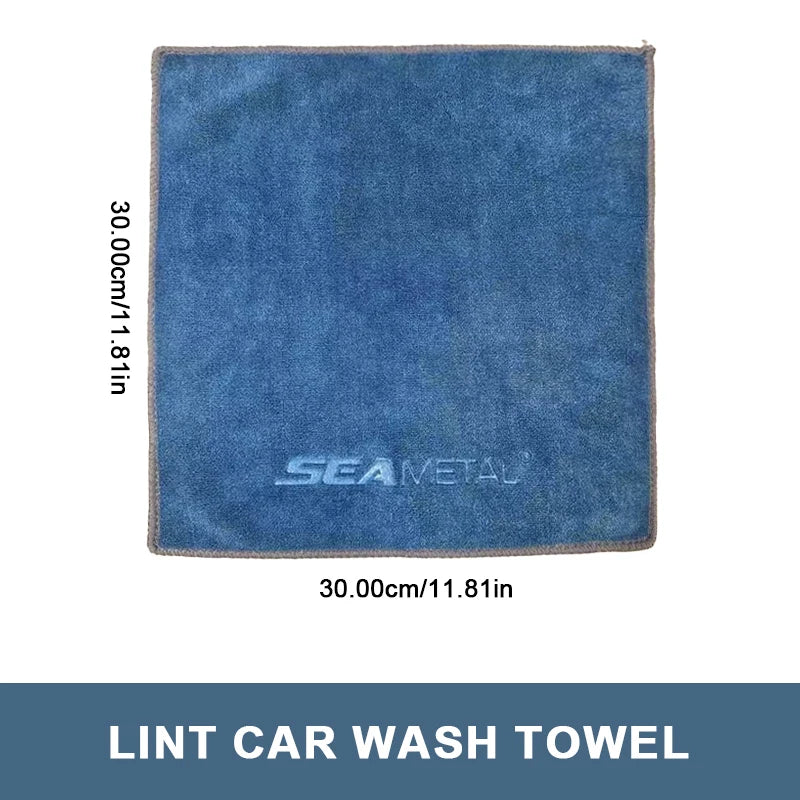 SEAMETAL Car Wash Microfiber Towel Lint-Free Car Cleaning Towels Ultra-Soft Fast Drying Absorbent Cloth for Car Wash Accessories