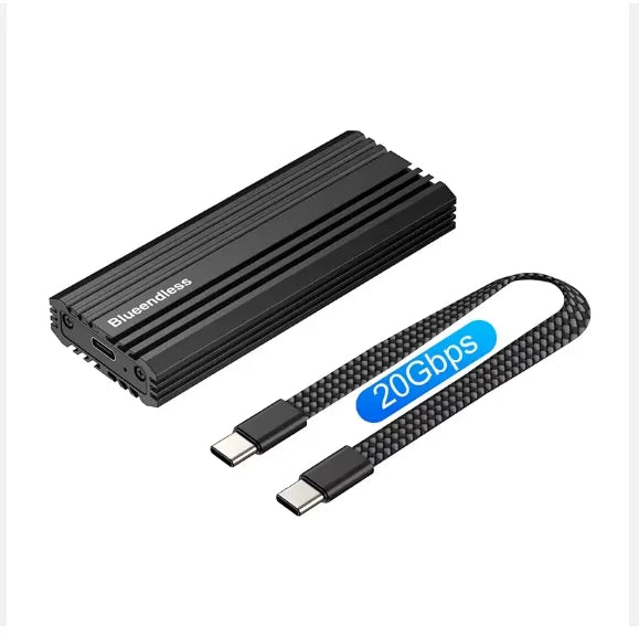 BLUEENDLESS 20Gbps M.2 PCIE NVME Enclosure USB 3.2 ជំនាន់ 2x2 ប្រភេទ-C ទៅ M2 SSD Adapter គាំទ្រ 8TB សម្រាប់ 2230 2242 2260 2280 SSD