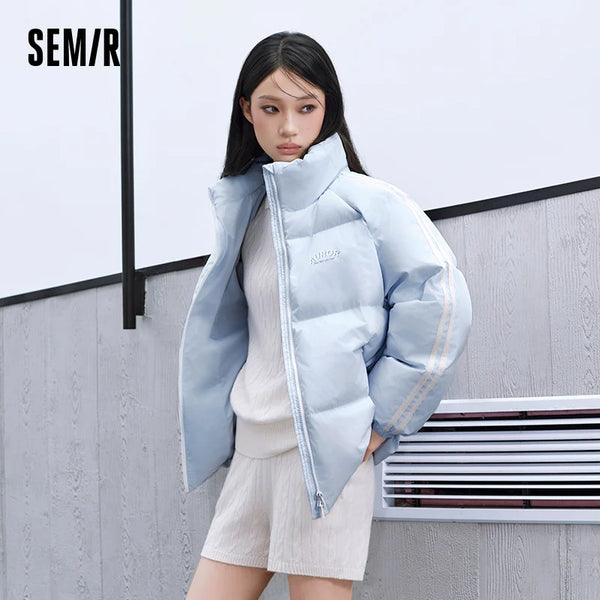 អាវក្រៅ Semir សម្រាប់នារី ៩០ភាគរយ ការពារទឹក ការពារខ្យល់ ដៃអាវ Raglan កអាវឈរ រចនាបថស្ព័រ ថ្មីឆ្នាំ ២០២៦
