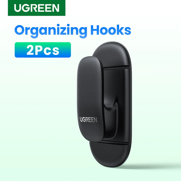 ទំពក់ ព្យួរ របស់ Ugreen 4pcs Organizer Holder Clip សម្រាប់ កាបូប សោរ ក្នុង រថយន្ត កាស ស្តាប់ ត្រចៀក ឆ្នាំង សាក ខ្សែ សម្រាប់ គ្រប់គ្រង ខ្សែ ក្នុង រថយន្ត