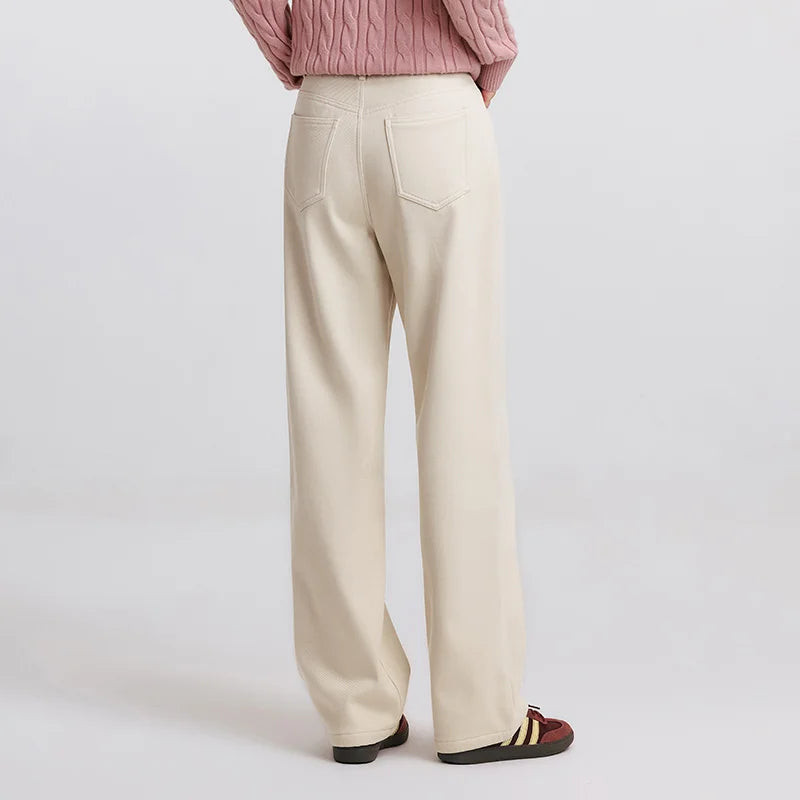 Semir Loose Fit Pants Wide Leg High Waist Women 2025 Winter Slim Look Basic Casual Trousers Comfortable Street Style Wear