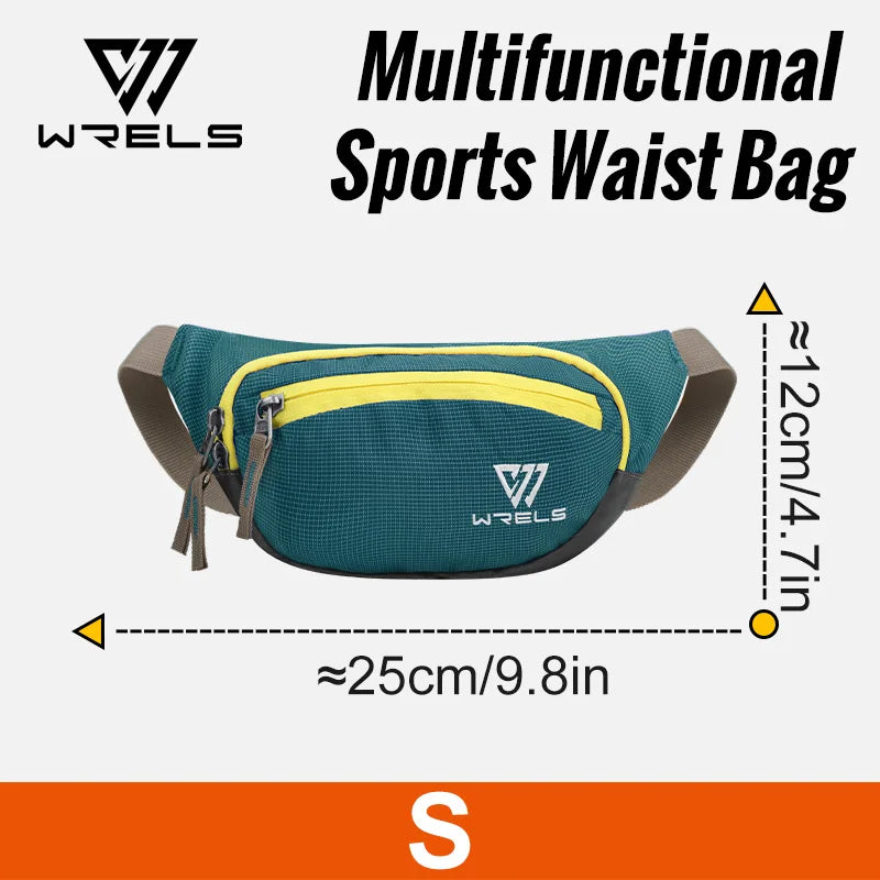 WRELS Fanny Pack Waist Bag Small Waistpack for Jogging Hiking  Adjustable Fannypack Waistpack with Multi-Pockets Sports Beltbag