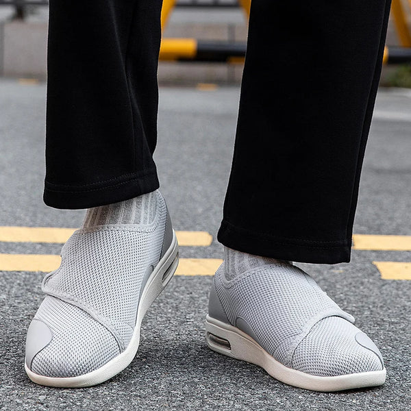 Adjustable Open Elderly Shoes For Swollen Diabetic Shoes Foot Fat Wide Hallux Valgus Bunion Orthopedics Thumb Eversion Men Women