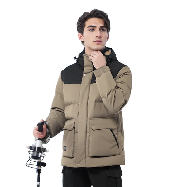 HUMTTO Waterproof Men's Winter Jacket Lightweight Windproof Outdoor Hiking Down Sports Hunting Jackets for Men Windbreaker Coats