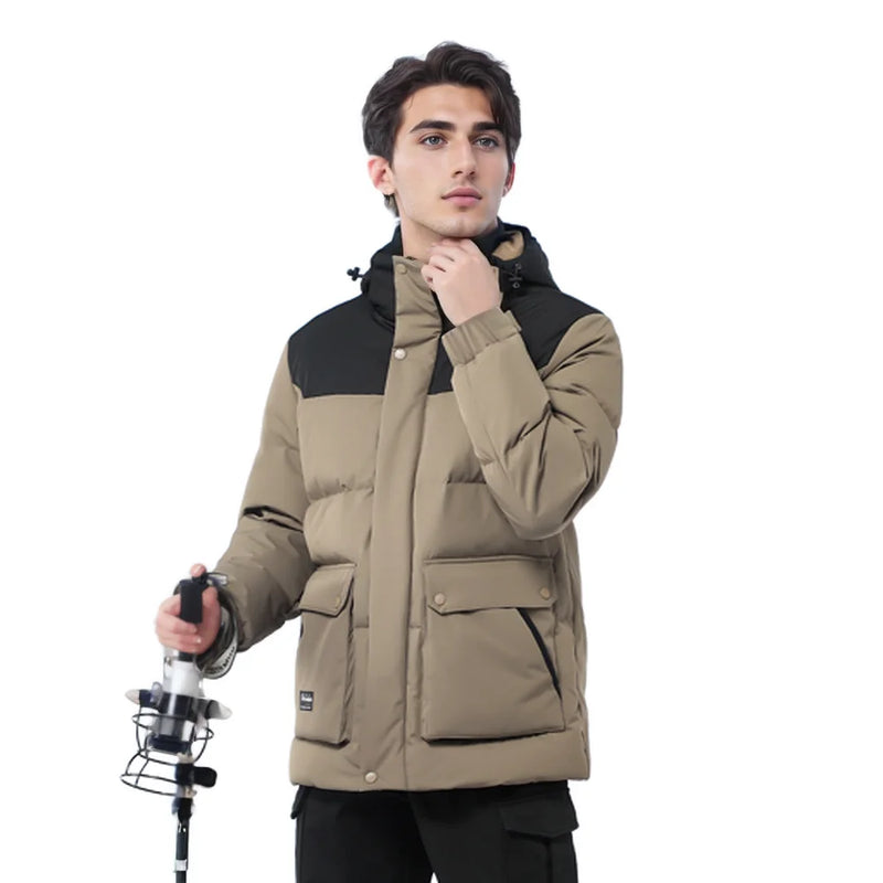 HUMTTO Waterproof Men's Winter Jacket Lightweight Windproof Outdoor Hiking Down Sports Hunting Jackets for Men Windbreaker Coats