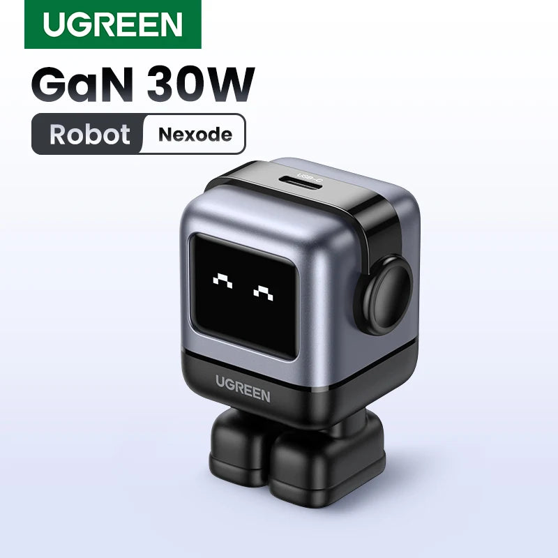 【US Plug】UGREEN 30W 65W GaN Charger Robot Design PD3.0 Fast Charger PPS for iPhone 17 16 Macbook Laptops Samsung XiaomiTablets