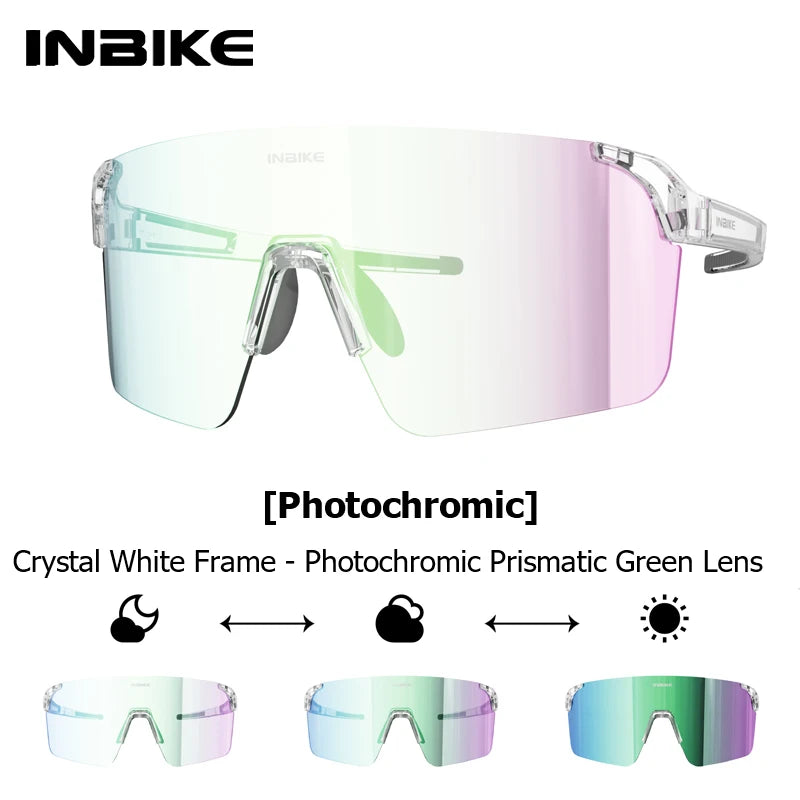 INBIKE Polarized Cycling Sunglasses Man UV400 Protection Road Bike Glasses Mountain Biking Cycling Eyewear for Outdoor Running