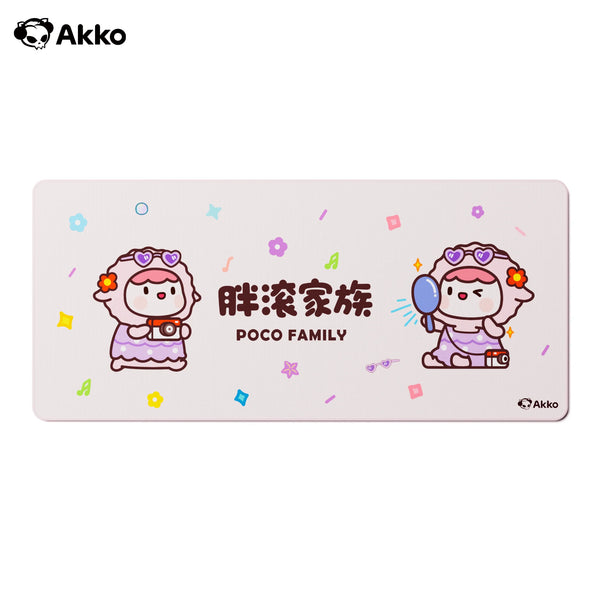 Akko Cute Animal Theme Keyboard Mouse Pad 900X400mm Large Anti-Slip Rubber Gaming MousePad Thick Seam Edge for Office and Gaming