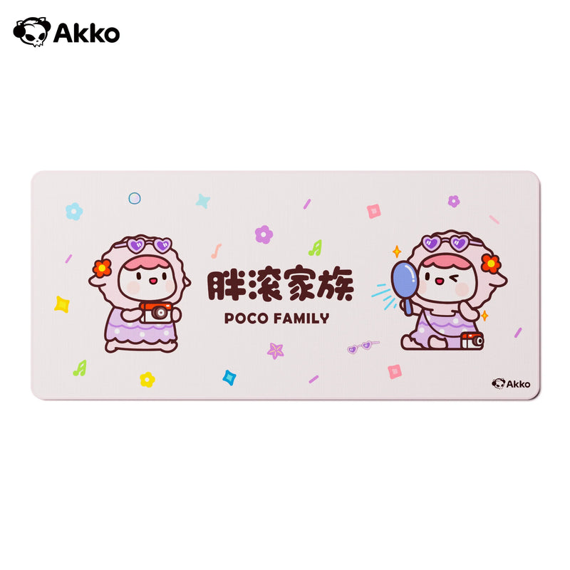 Akko Cute Animal Theme Keyboard Mouse Pad 900X400mm Large Anti-Slip Rubber Gaming MousePad Thick Seam Edge for Office and Gaming