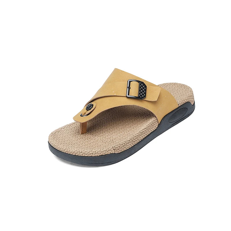 Men's Fashion One strap flip-flops slippers summer soft sole Non slip Quick Dry light casual Slide outdoor Beach Trendy slippers