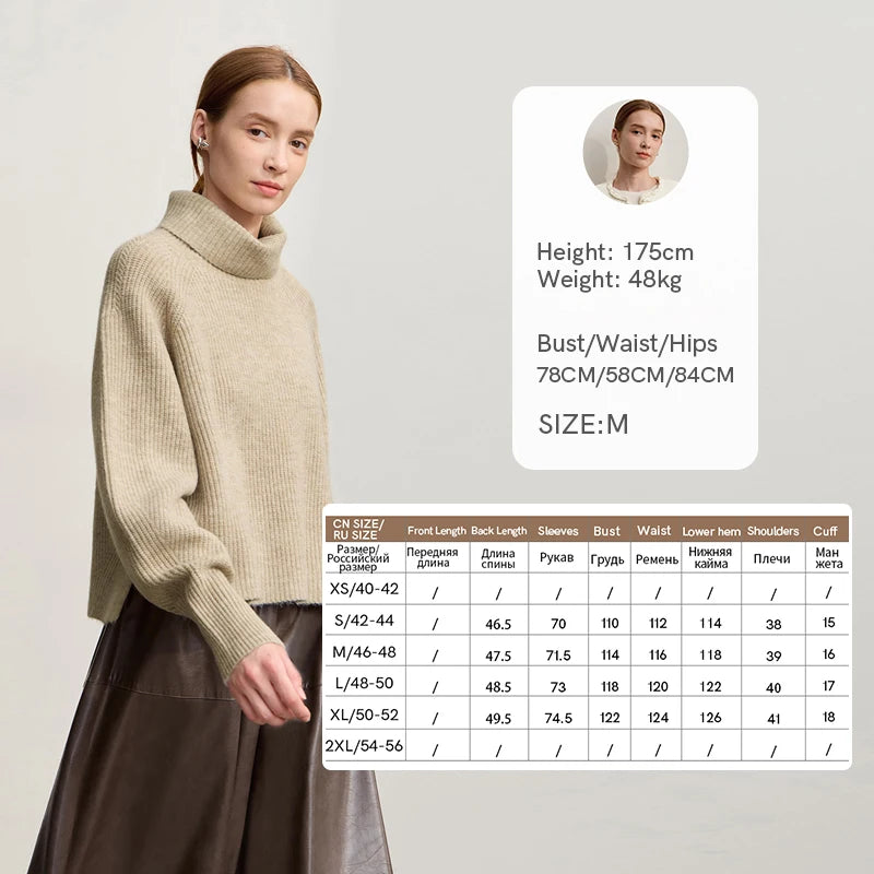 អាវយឺត Amii Turtleneck សម្រាប់ស្ត្រី អាវដៃវែងរលុង ក្តៅ ងាយស្រួលប្រើ ឆ្នាំ២០២៦ រដូវរងា អាវយឺតខ្លីថ្មីសម្រាប់ស្ត្រី 12554056
