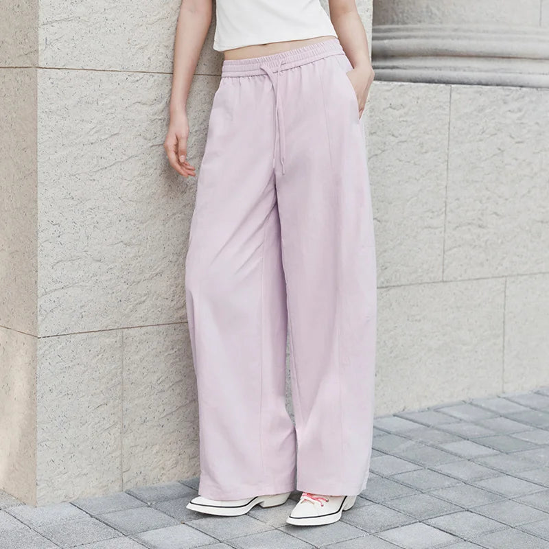 Semir Women Pants UV 2026 Protection Quick Dry Textured Panelled Wide Leg Outdoor Urban Casual Everyday Style Soft
