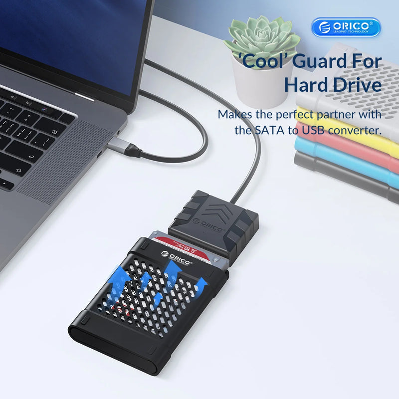 ORICO 2.5" Shockproof HDD Silicone Case Protector Cover for 2.5/3.5 Inch Hard Drive SATA Adapter Set DIY Hard Drive Case 5PCS