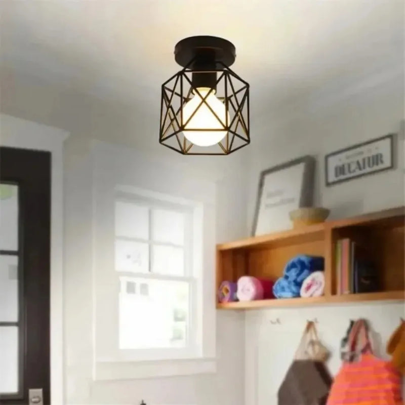JOYINLED 1/3 Heads Simple Black Pendant Ceiling Light Industry Hanging Lampshade for Bedroom Kitchen Balcony Decorative Lighting