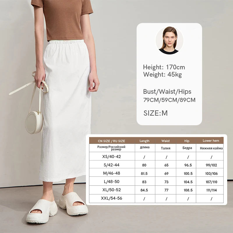សំពត់រដូវក្តៅ AMII សម្រាប់នារីការិយាល័យថ្មីឆ្នាំ ២០២៥ សំពត់ស្តើង ការពារកម្តៅថ្ងៃ សំពត់ត្រង់ សំពត់ប្រវែងមធ្យម ម៉ូដធម្មតា 12542033