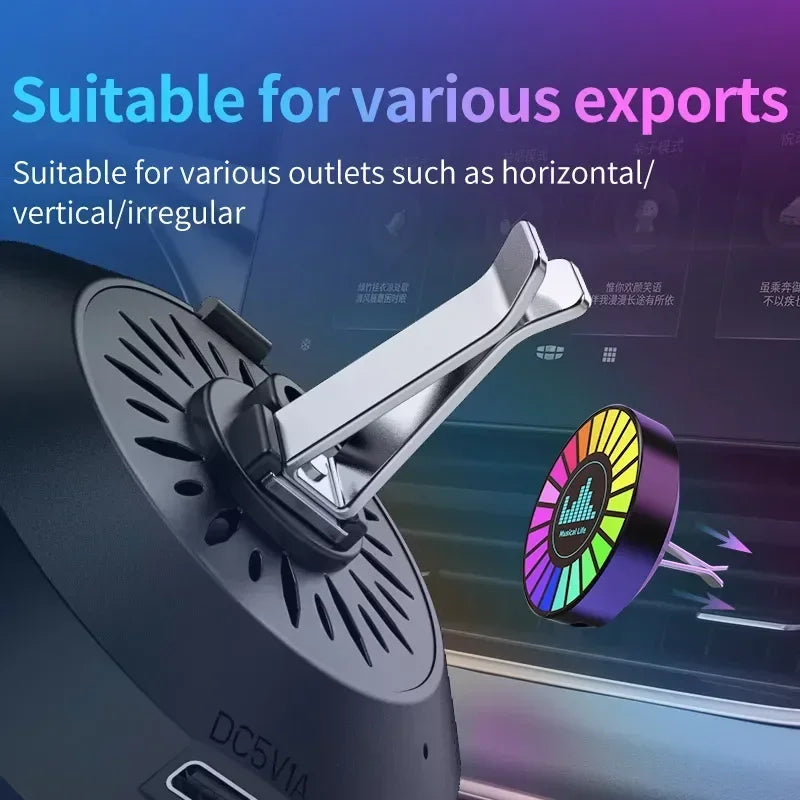 RGB Car Perfume Music Rhythm Sync Pickup Lamp Aroma Diffuser Auto Interior Rgb Ambient Lighting Car Aromatherapy Light