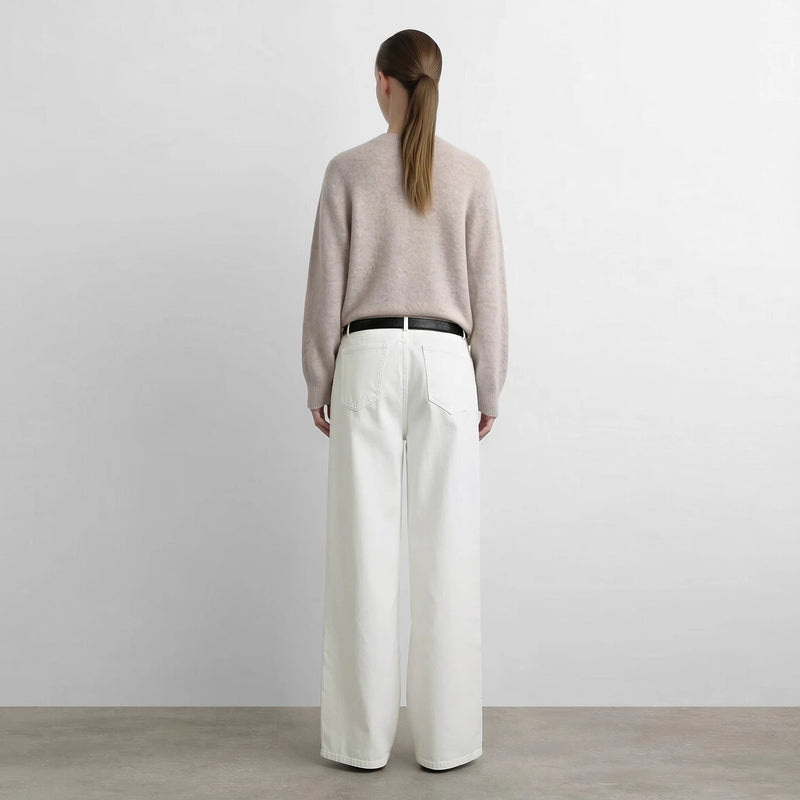 Amii Minimalist Women Jeans Loose Wide Leg Pants 2026 New Autumn Casual Cozy Breathable Cotton Commute Women's Pants 12623043
