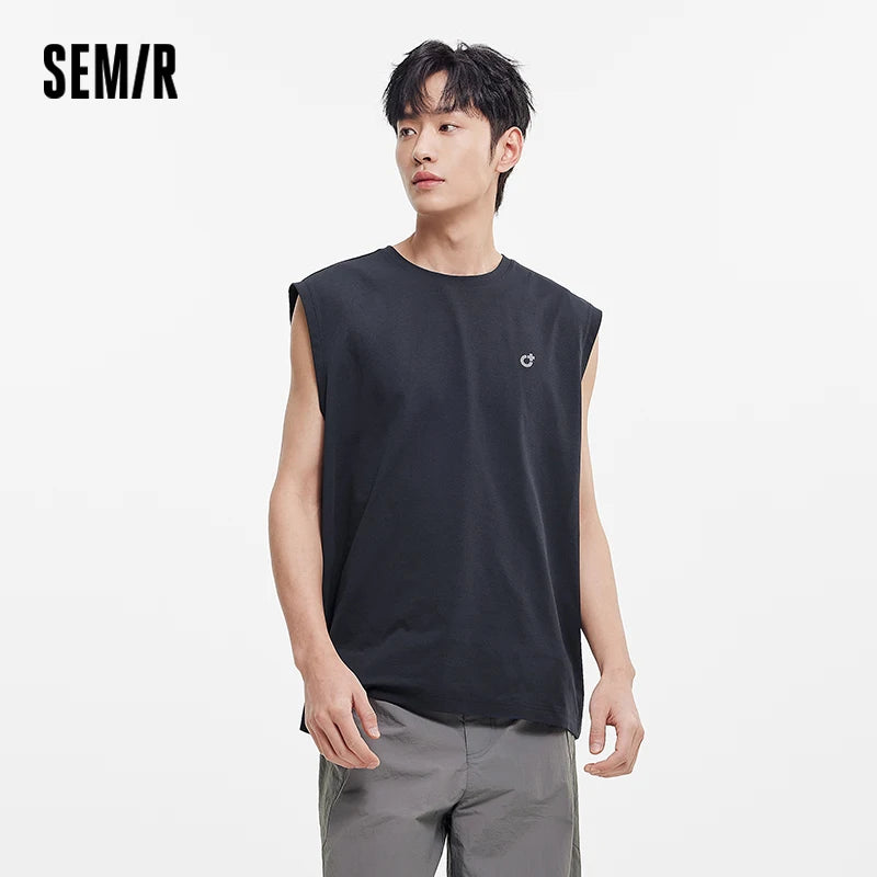 Semir Quick-Dry Sun Protection Sleeveless Shirt Men Sporty Loose Fit 2025 Summer New Athletic Top for Outdoor Activities