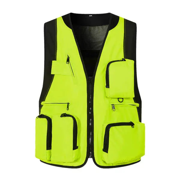 Men's Trendy Multi-Pocket Vest Functional Photographer Vest Work Clothes Korean-Style Trendy Workwear Custom Logo Printing