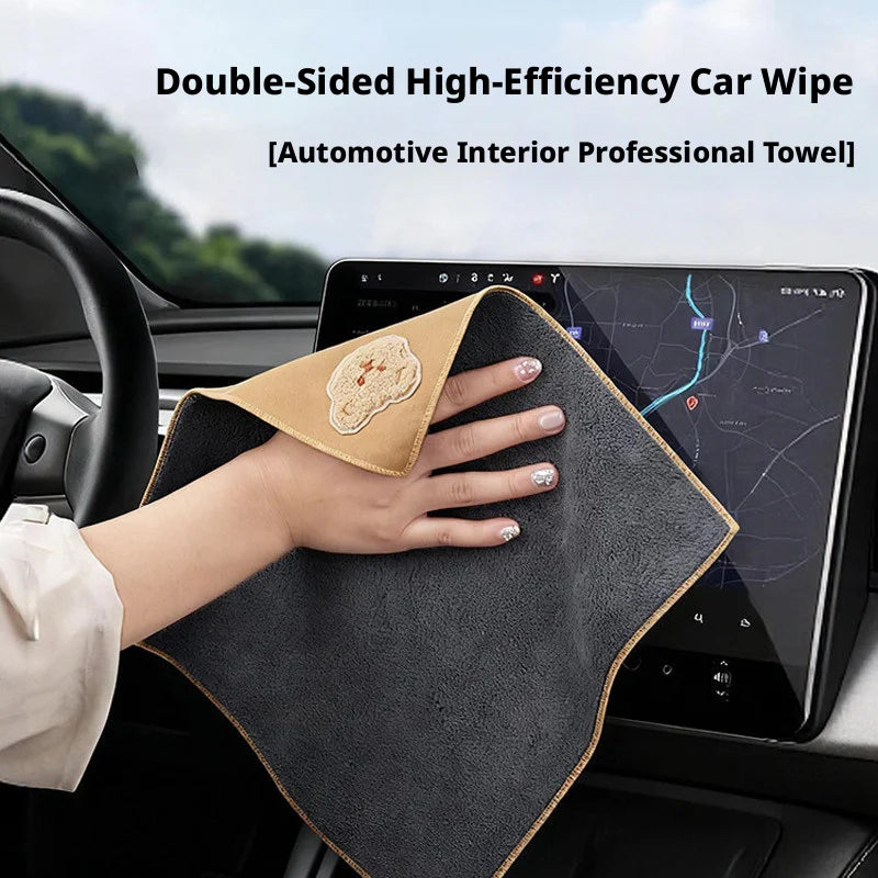 SEAMETAL 3/6/9PCS Car Wash Microfiber Towel 30x30/40x40CM Double-Side Suede Microfiber Car Cleaning Drying Cloth 450GSM Wash Rag