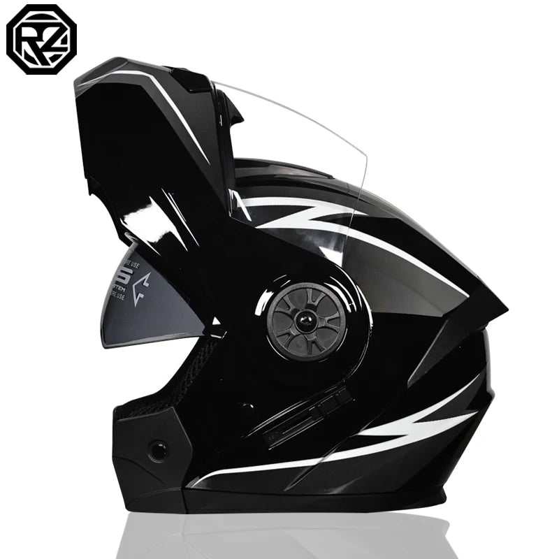 Personalised Dual Lens Flip Up Helmets Motocross Racing Modular Cascos Para Moto Men Women Fashion Full Face Motorcycle Helmet