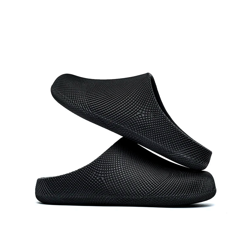 Men Women Closed Toe Slide Sandals 3D Textured EVA Platform Mules Non Slip Slides Indoor Outdoor Casual Shower Slippers