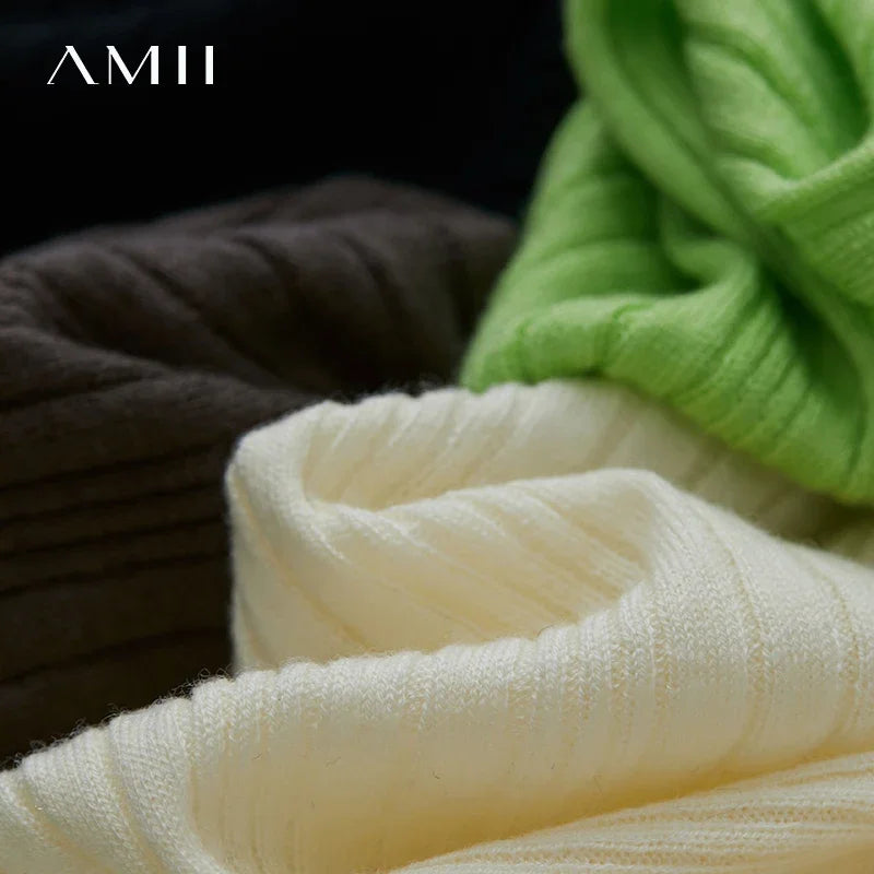 Amii Minimalist Woolen Suspender Vest 2026 Summer New Solid Large U-neck Short Slim Versatile Commuter Crop Top Women 12521004