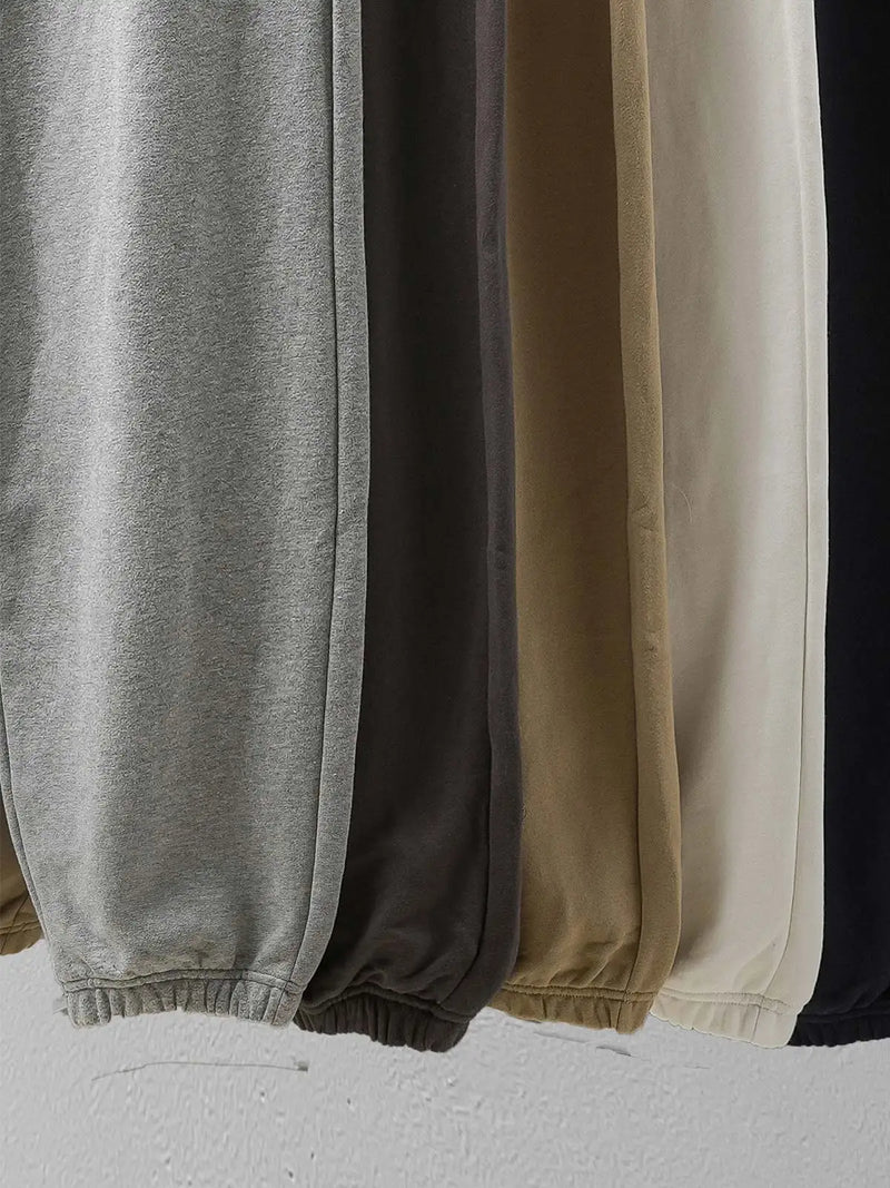DUKEEN 500G Heavyweight Men Sweatpants Spring and Autumn 100% Cotton Loose Casual Sport Jogger Pants Men's Drawstring Trouse
