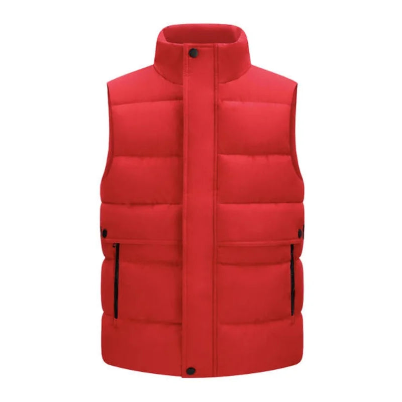Winter down and cotton jacket for outdoor wear simple and fashionable keep warmth Work jacket collarless blouse custom logo