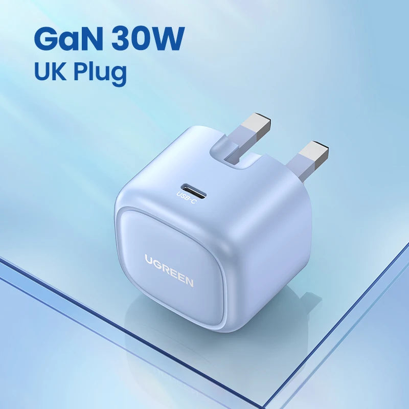 UGREEN GaN 30W Fast Charger for iPhone 18 17 16 Pro  PD3.0 Charger for iPad Pro Tablet Samsung Xiaomi Type C Phone USB Charger