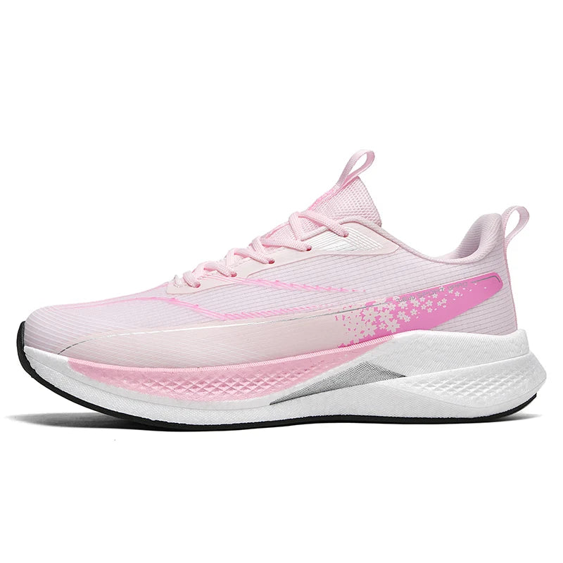 Unisex Sports Shoes Flat Cushioned Running Professional Training Shoes 2026 New Road Jogging Comfortable Lace Up Fitness Shoes